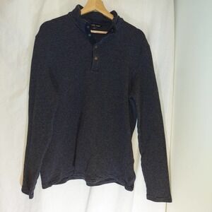 MICHAEL Kors Black Striped Collared Snap Front Long Sleeve Shirt, XL